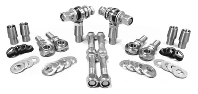 Steinjager Steinjäger Heims, Nuts, Bungs, Spacers and Seals Rod End Kits 3/4-16 RH and LH Steel Housing, PTFE Race Fits 1.750 x 0.250 Tubing 6 Rod Ends