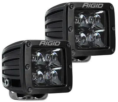 RIGID Industries RIGID D-Series PRO Midnight Edition, Spot Optic, Surface Mount, Pair