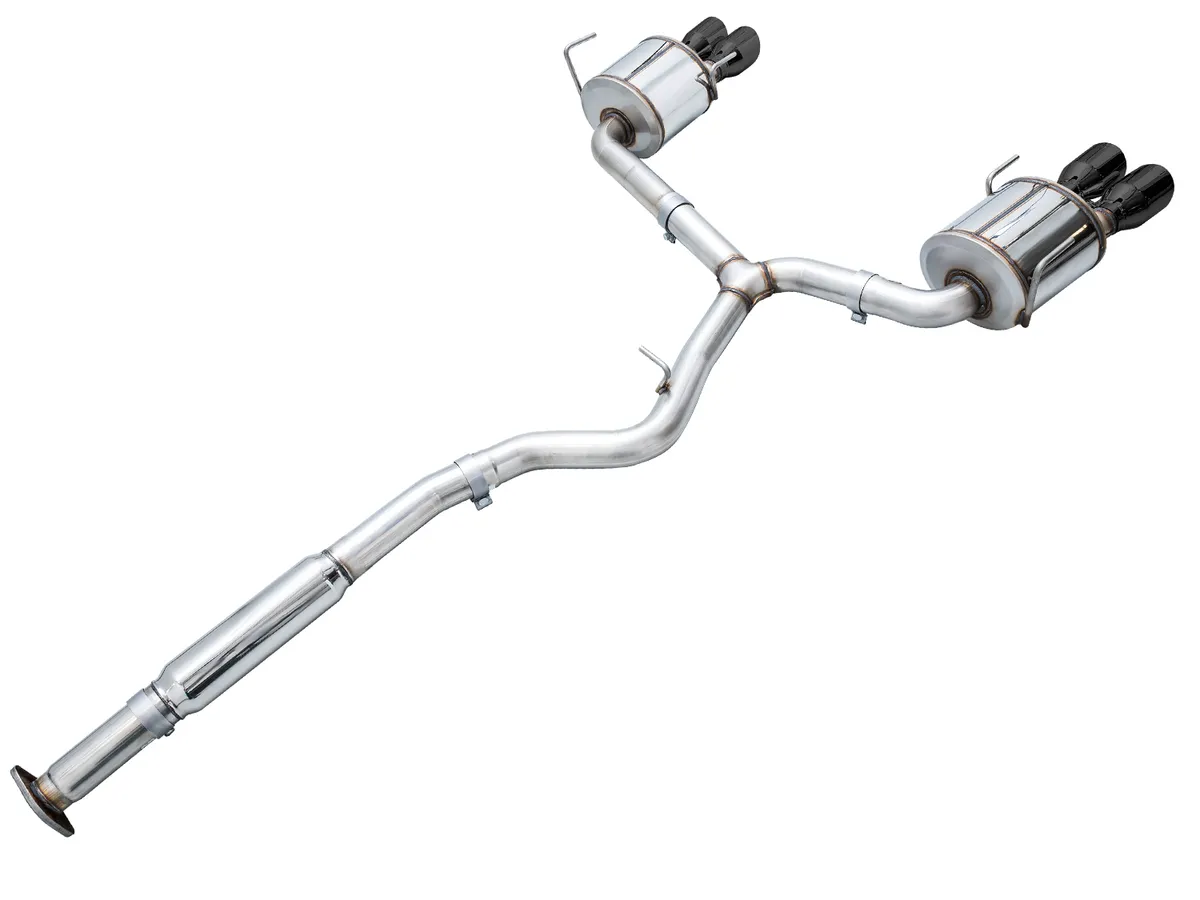AWE Track Edition Axleback Exhaust for VB Subaru WRX - Diamond Black Tips 3020-43424 product image
