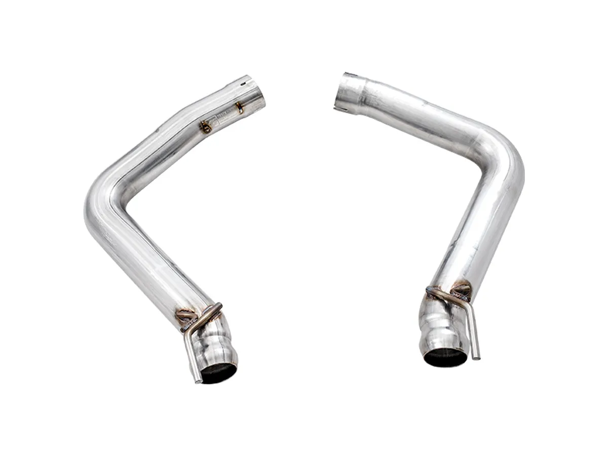 AWE Track Edition Exhaust for 15+ Challenger 6.4 / 6.2 SC - Chrome Silver Quad Tips product image