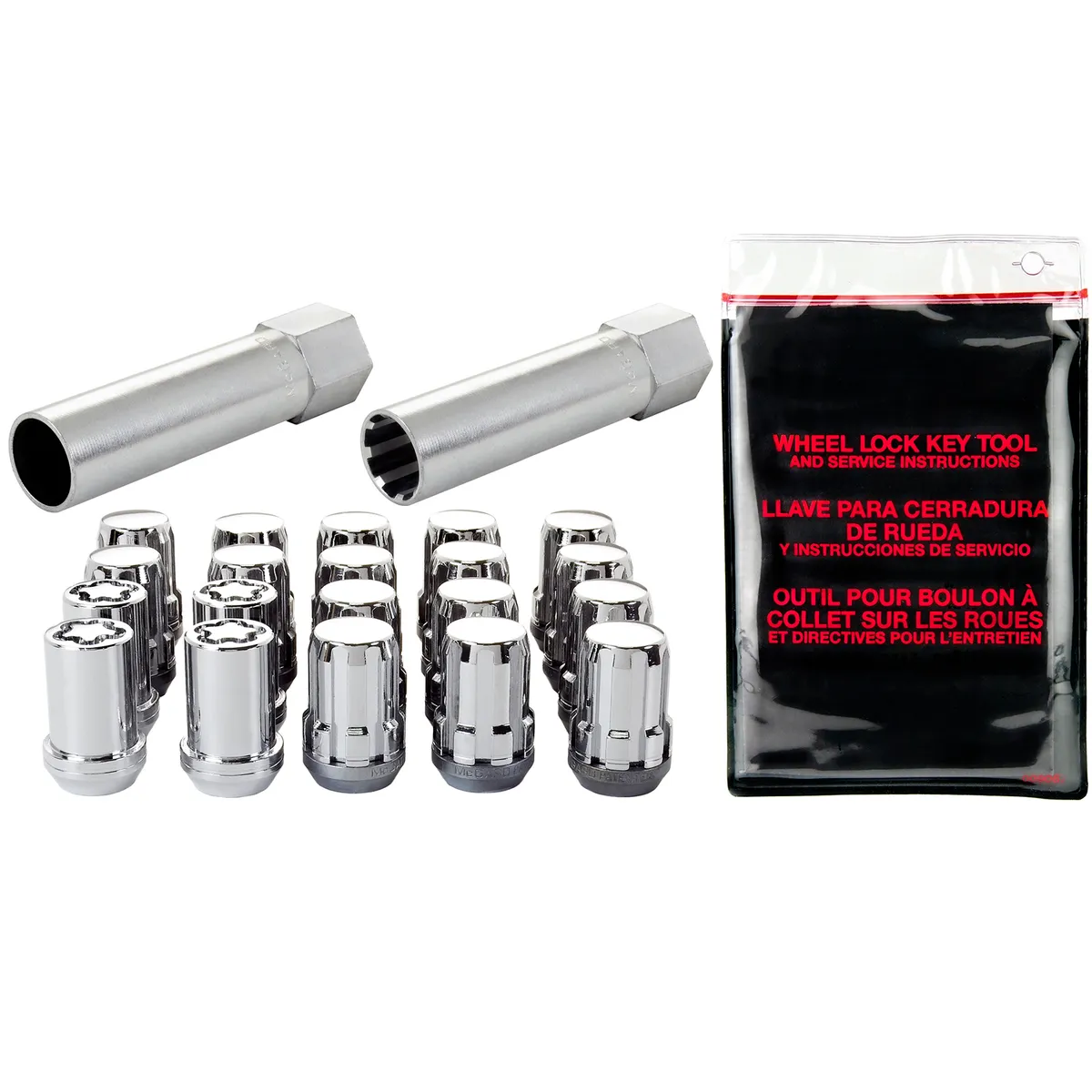 McGard Tuner/Splinedrive Install Kit 5 Lug M12x1.25 Cone Seat W/Whl Lks13/16 Hex1.2