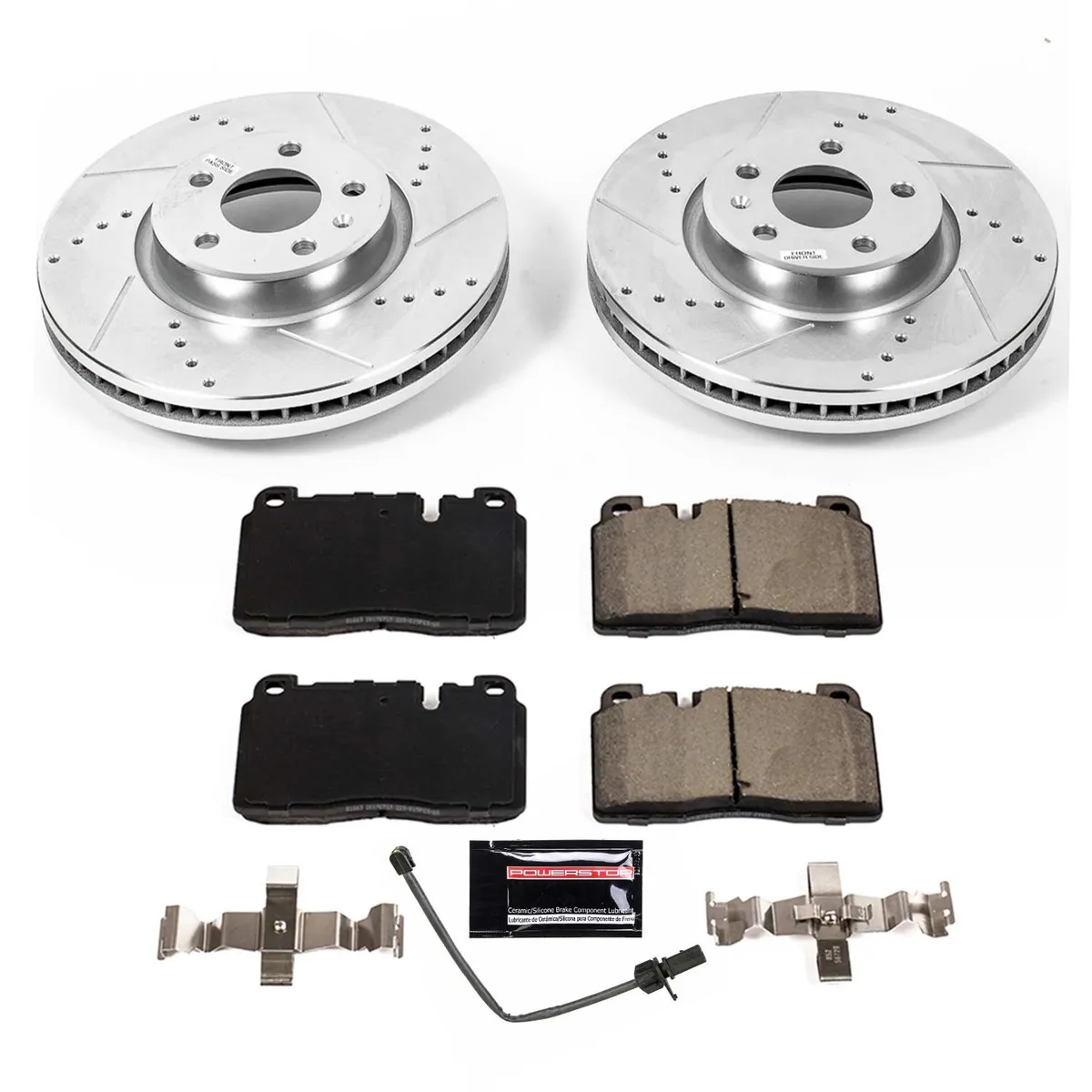 Z23 Evolution Sport Upgrade Kit: Drilled/Slotted Rotors; Carbon-Fiber Ceramic Pads W/Hardware; Pad Sensors product image