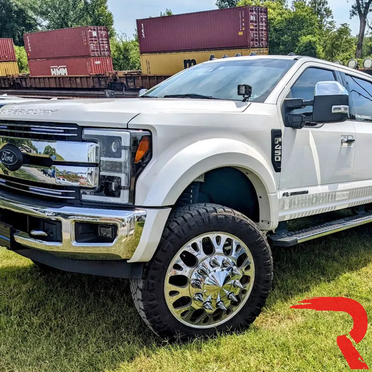 Ford Superduty 17-19 F250f350f450f550 Projector Headlights w Ultra High Power Smooth White Oled DRL And High Power a product image