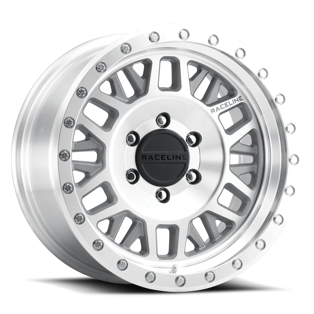 Aluminum Wheels 18x9 Ryno 951MC Machined Silver 18 Offset 6 on 139.7 Bolt Pattern 106.1 Bore Raceline product image