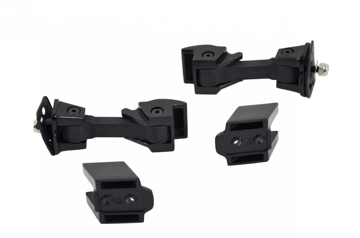 Jeep JK Hood Catch Pair 07-18 Wrangler JK Powdercoat Black Kentrol product image