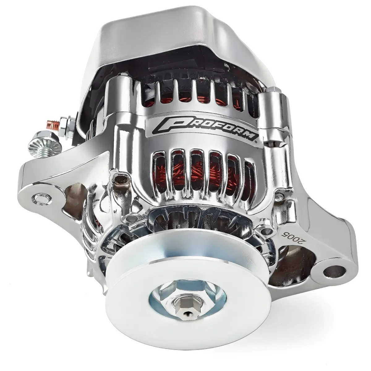 Proform 66431 100% New, Chrome, 1-Wire Mini Alternator, gm 50 Amp. product image