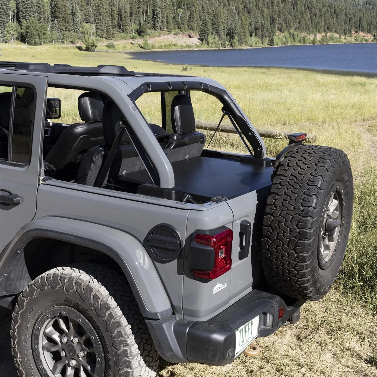 Deluxe Cargo Enclosure - '18-26 Wrangler JL {'21-26 Exc. 4XE}; 4-Door; w/ OEM Subwoofer (Black) product image