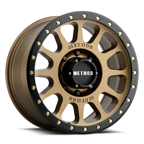 Aluminum Wheels 18x9 NV HD MR305 Bolt Pattern 8 On 180 Offset 18 Lip Size 1.38 Method Bronze BRZ Black Street Loc Method product image