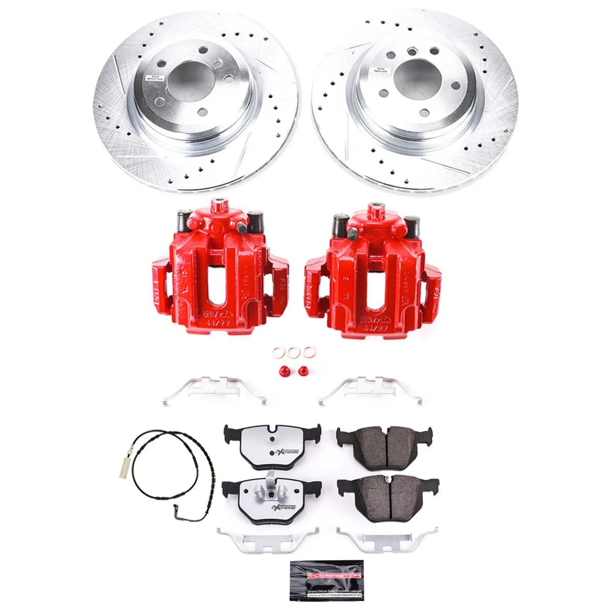 Z26 Street Warrior Upgrade Kit: Drilled/Slotted Rotors; Carbon-Fiber Ceramic Pads; Pad Sensors; Powder Coated Calipers product image