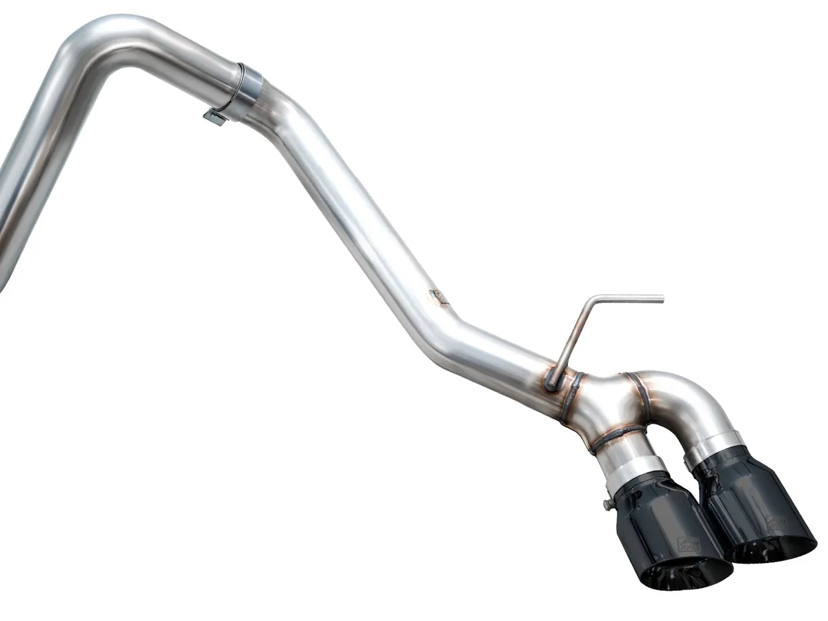 AWE 0FG Exhaust for 4th Gen Toyota Tacoma - Dual Chrome Silver Tips product image