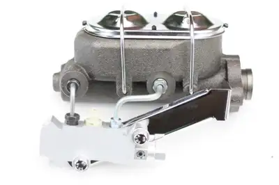 Leed Brakes Leed Brakes M_BB4 Master cylinder kit 1-1/8 inch bore chrome lid with disc/disc valve
