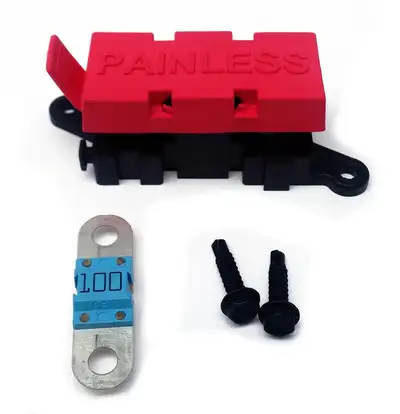 Painless Wiring MIDI Fuse Holder; Incl. Mounting Base w/Hardware/Cover/[2] 100 Amp Fuses;