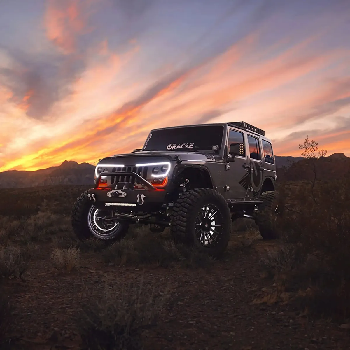 2007-2017 Jeep Wrangler JK Vector Pro Series II Full LED Grill - Integrated Headlights & DRL product image