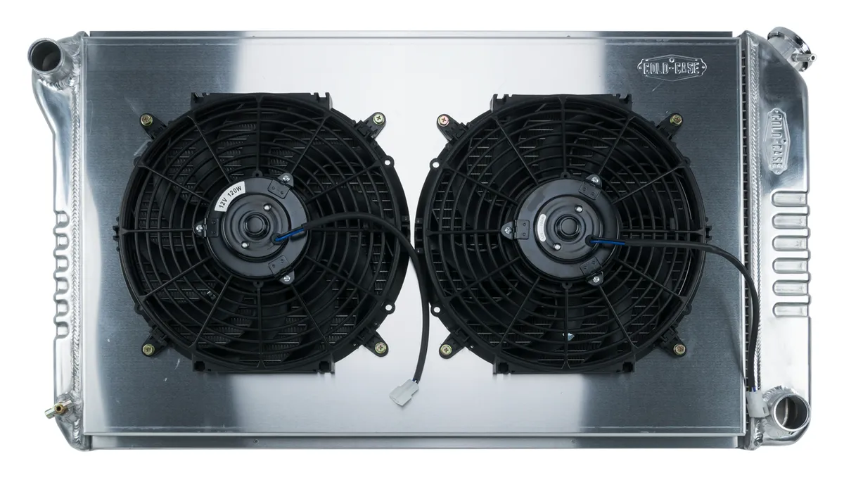 68-72 A-Body Aluminum Radiator Manual Transmission Dual 12 Inch W/ 12 Inch Fan Kit Cold Case Radiators product image