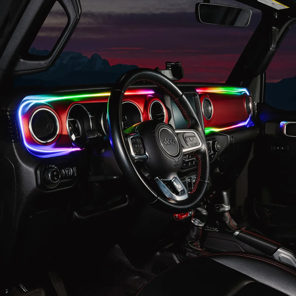 ORACLE Lighting 2018-2023 Jeep Wrangler JL/Gladiator JT Dynamic ColorSHIFT LED Interior Dash Board Kit product image