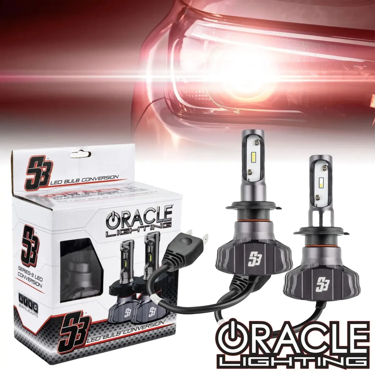 Oracle Lighting S5232-001 H7 S3 LED Headlight Bulb Conversion Kit, 6000K product image