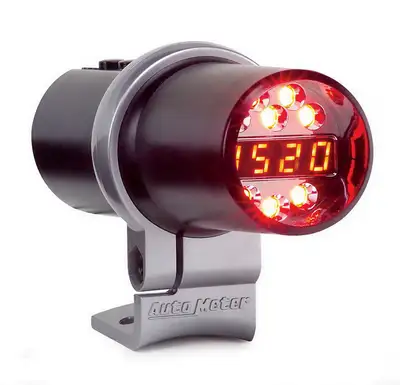 AutoMeter Autometer 5350 Shift Light, Dig w/ Multi-Color Led, Blk, Pedestal w/ RPM Playbk, Dpss Level 3
