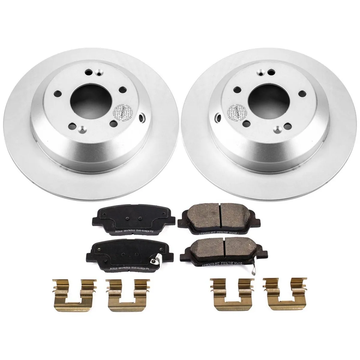 Z17 Geomet Coated Rotor Kit: Genuine Geomet Fully Coated Rotors; Ceramic Pads W/Hardware product image