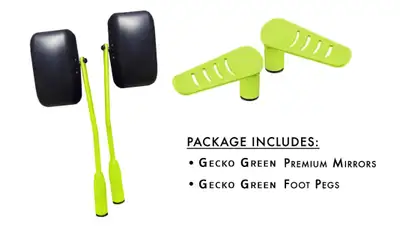 Steinjager Exterior Accessories 2019-2025 Mirror and Foot Peg Kit Gecko Green