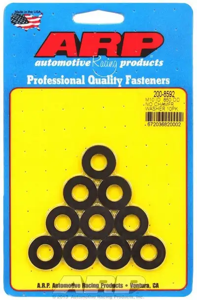 ARP Auto Racing Black Washers - 10mm ID x .850 OD (10)