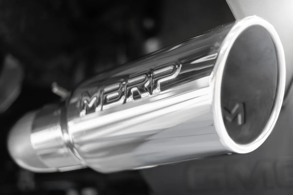 Armor Pro Cat Back Exhaust System; 3 in. Tubing; Single Side; 4 in. Tip; T304 Stainless Steel; product image