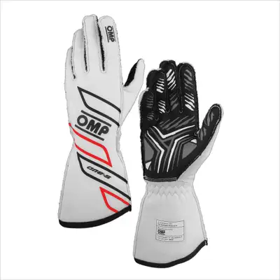 OMP Racing INC One-S Gloves My2025 Fia 8856-2018 White Sz. XXL
