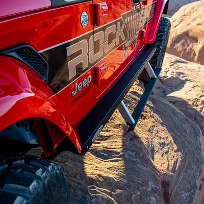 Rock-Slide Engineering Jeep JL Side Step Sliders For 20-23 Wrangler JL 4 Door Models Passenger Side Sub Part Rock Slide Engineering
