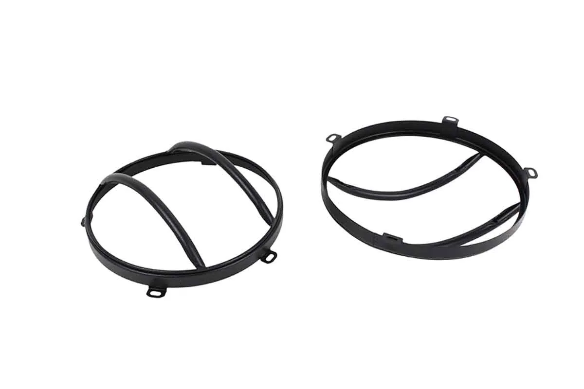 Jeep JK Euro Headlight Guards Pair 07-18 Wrangler JK Textured Black Kentrol product image