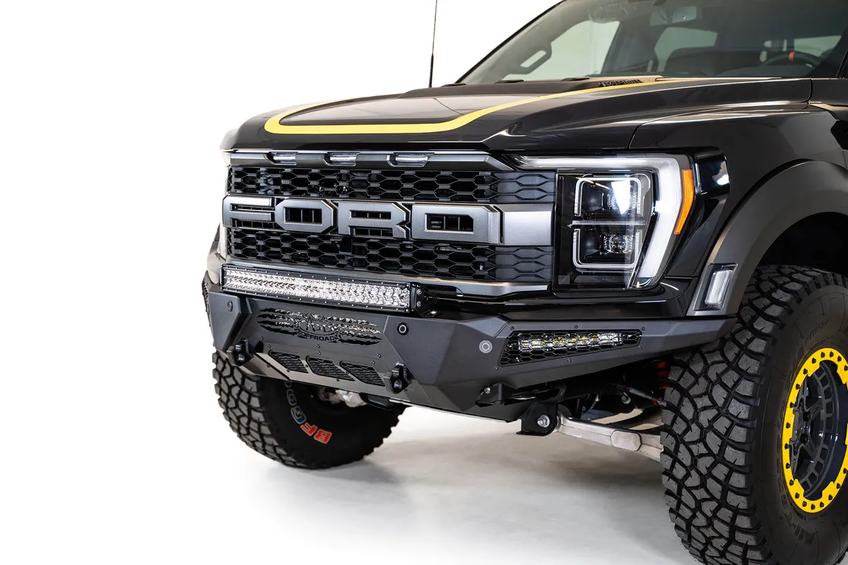 21c Ford Raptor Honeybadger Front Bumper Hammer Black Powdercoat Finsh product image