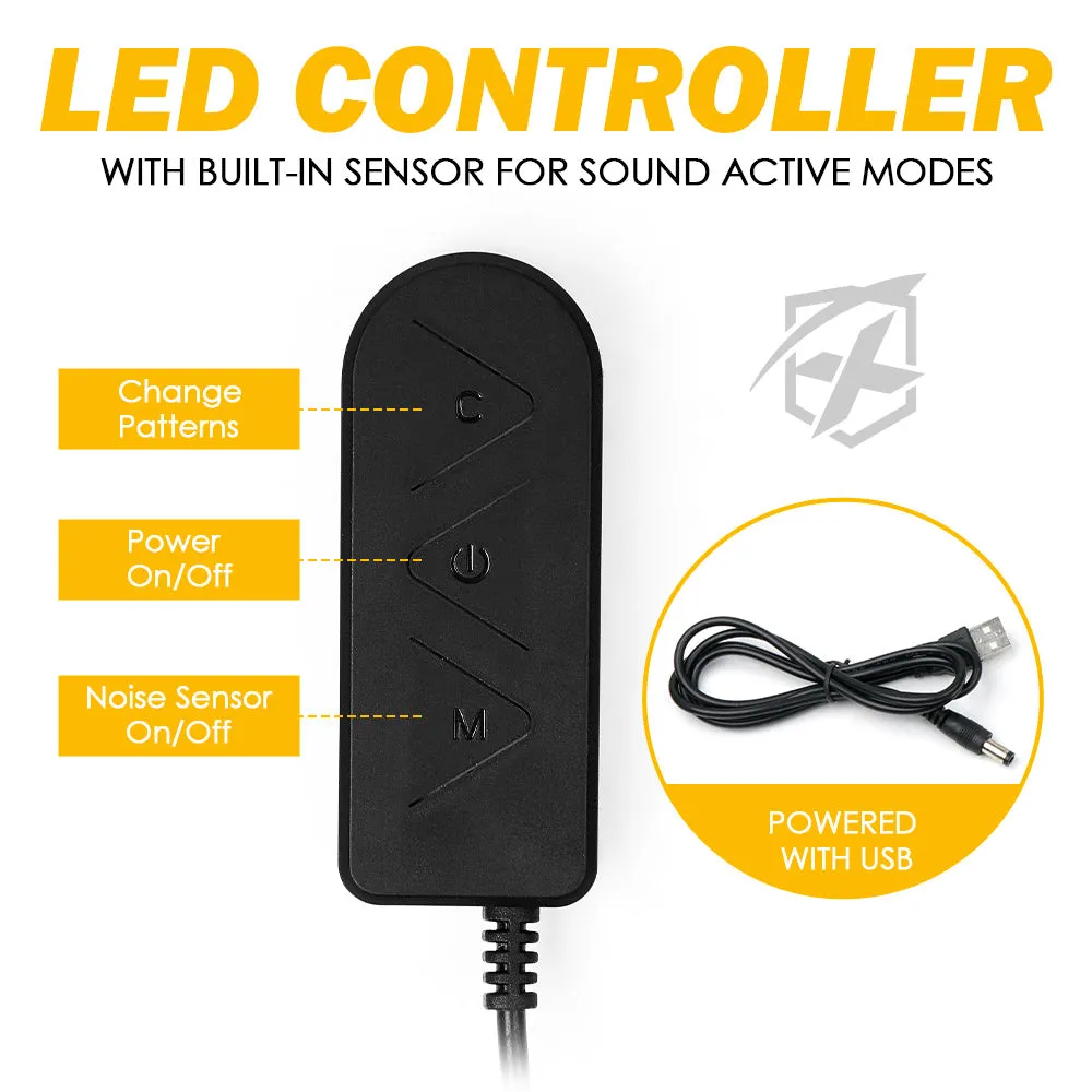 RGB LED Interior USB Car Light Set 4pc | Celestial Series product image