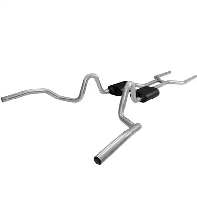 Flowmaster 68-72 GM A-Body V-8 All 2.50in Mandrel Bent Tubing From Trans X-Member Back Incl. H-Pipe Hardware Super 40 Series Mufflers American Thunder DOR 16 Gauge 409S Stainless Steel.