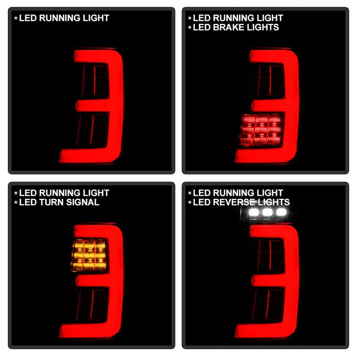 ( Spyder ) Jeep Grand Cherokee 99-04 Light Bar LED Tail Lights Version 3 - Black Smoke product image