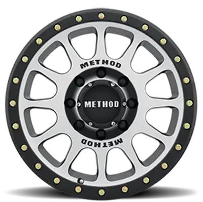 Method Race Wheels Aluminum Wheels 17x8.5 NV MR305 Bolt Pattern 8 On 165.1 Offset 0 Lip Size 1.3 Black BM Machined Face-Black Street Loc Method