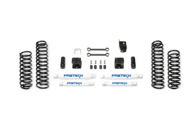 Fabtech Budget Lift System w/Shock; 3 in. Lift; w/Performance Shocks;