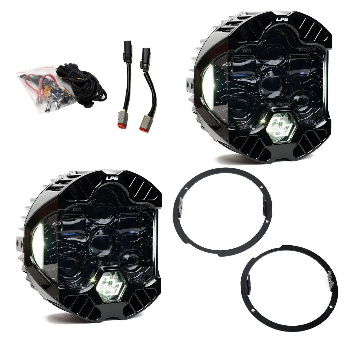 Baja Designs DOT Lp6 LED Headlight Kit - Jeep 2007-2018 Wrangler Jk; Note: W/Led Headlights