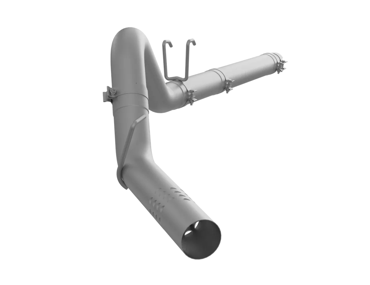 Armor Plus Filter Back Exhaust System; 4 in.; Incl. Adaptor/Ext. Pipes/Over Axle Pipe/Tailpipe/Hardware; No Tip Incl.; Single Side Exit; T409 Stainless Steel; product image
