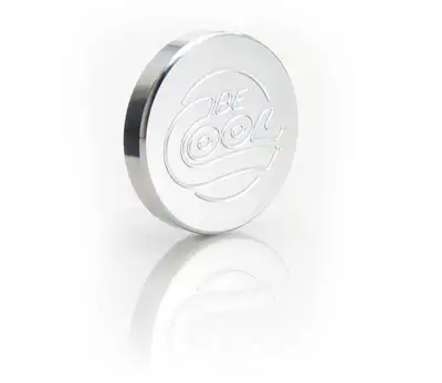 Be Cool Natural Finish Billet Aluminum Round-Style Radiator Cap Be Cool Radiator
