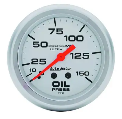 AutoMeter Gauge, Oil Pressure, 2 5/8", 150psi, Mechanical, Ultra-Lite
