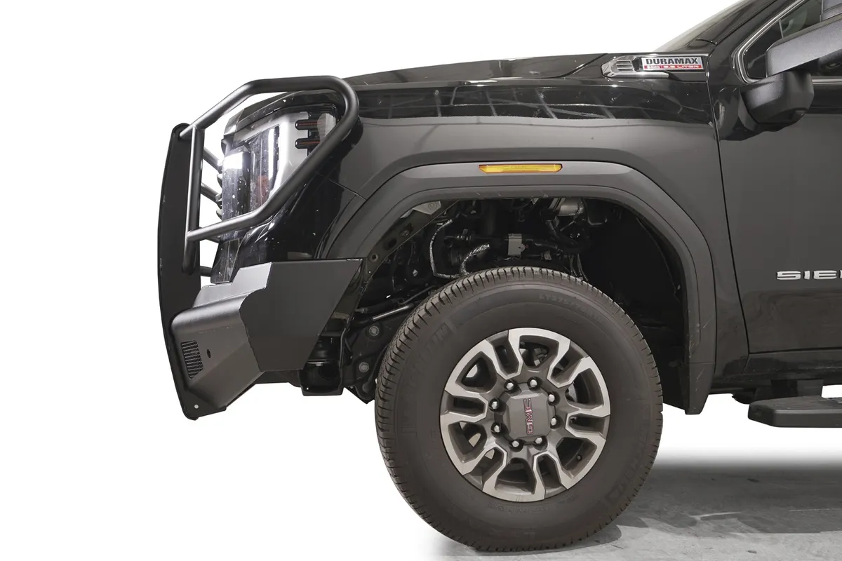 24c Sierra 2500/3500hd Steel Elite Sensor Front Bumper w/ no Guard Matte Black product image