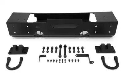 Rugged Ridge Bumper Base Xhd Front Winch Mount Textured Black JK 0716 Wrangler