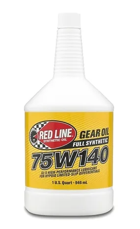 75W140 Gear Oil Synthetic GL-5 Differential Gear Oil 1 Quart Red Line Oil product image