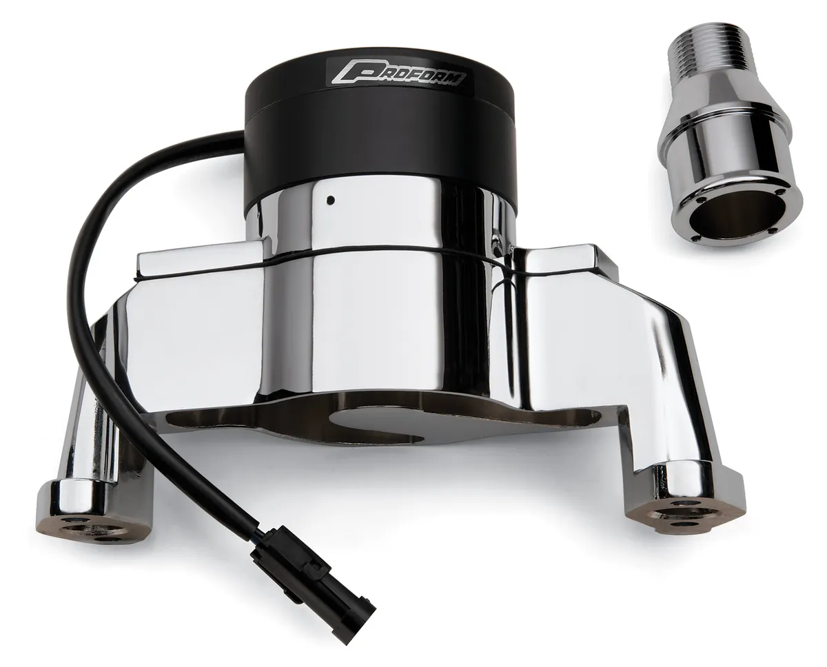 Electric Engine Water Pump Aluminum Polished Finish Fits SB Chevy Engines Proform product image