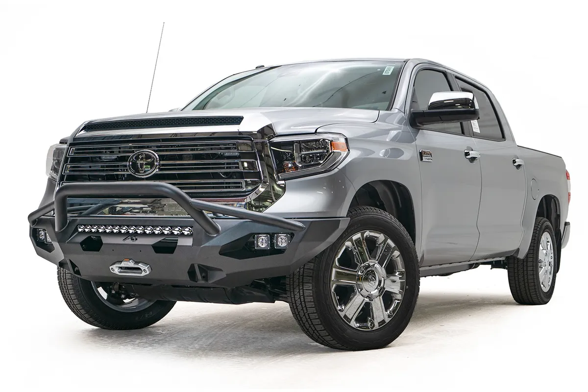 Matrix Front Bumper; w/Pre-Runner Guard; 2 Stage Matte Black Powder Coated; product image