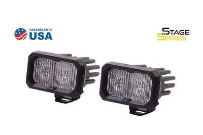 Diode Dynamics Diode Dynamics C2 2.0 Pro LED Pod White SAE Fog/Wide - Amber