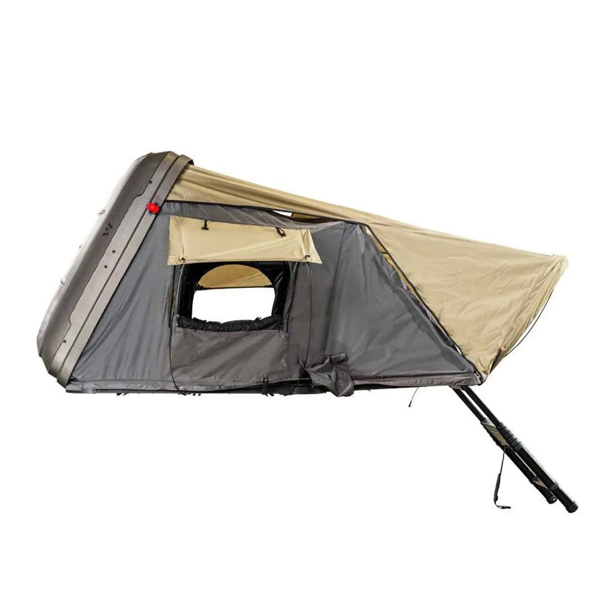 HD Bundu 2 - Hard Shell Roof Top Tent, 2 Person, Grey Body and Black Rainfly Overland Vehicle Systems product image