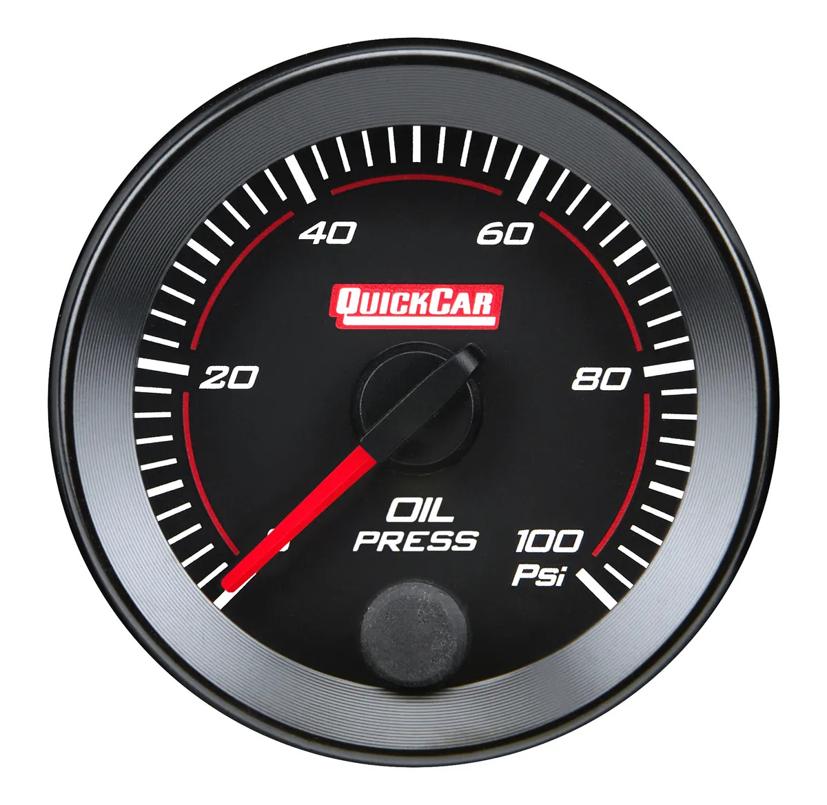 Quickcar Racing RedLine Gauge 2-1/16in Oil Pressure 0-100psi