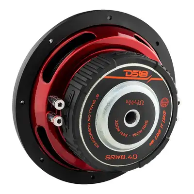 DS18 SRW Shallow-Mount 8" Subwoofer 150 Watts Rms DVC 4-Ohm