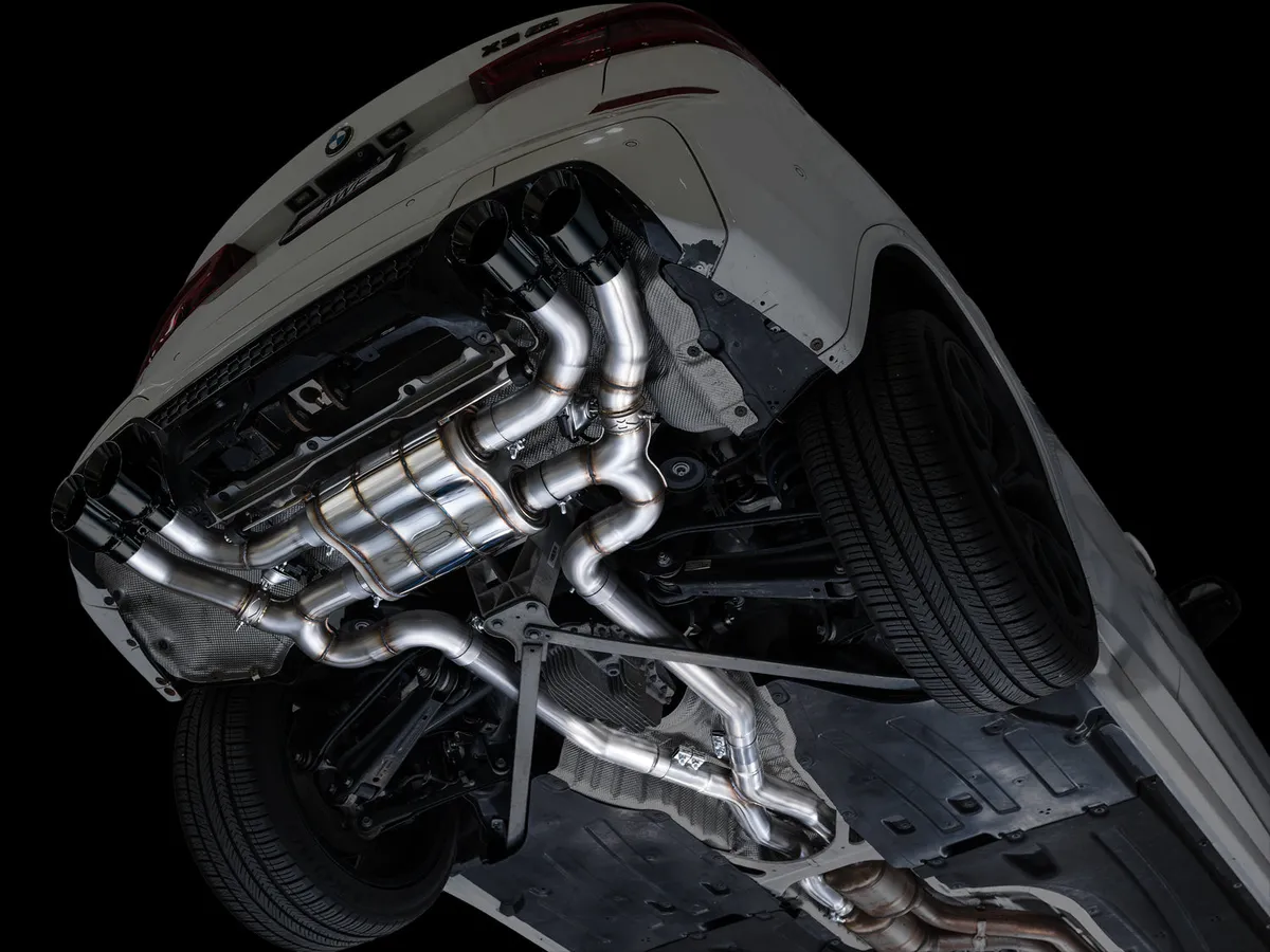 AWE Valved SwitchPath Axleback Exhaust for BMW F97 X3 M / F98 X4 M - Diamond Black Tips - 3025-43301 product image