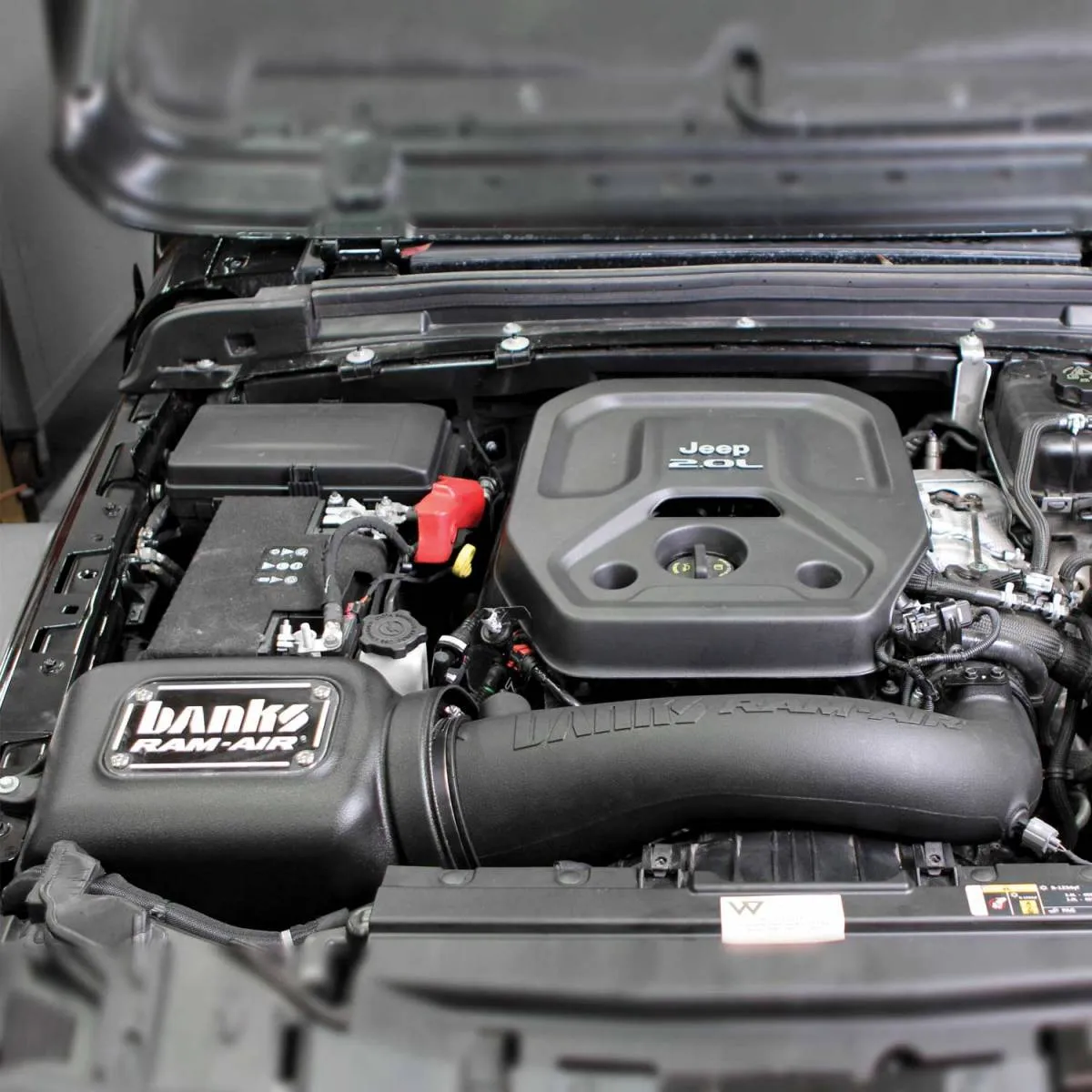 2018-2023 Jeep Wrangler JL 2.0L Turbo Banks Ram-Air® Big-Ass Oiled or Dry Filter, Cold Air Intake System product image