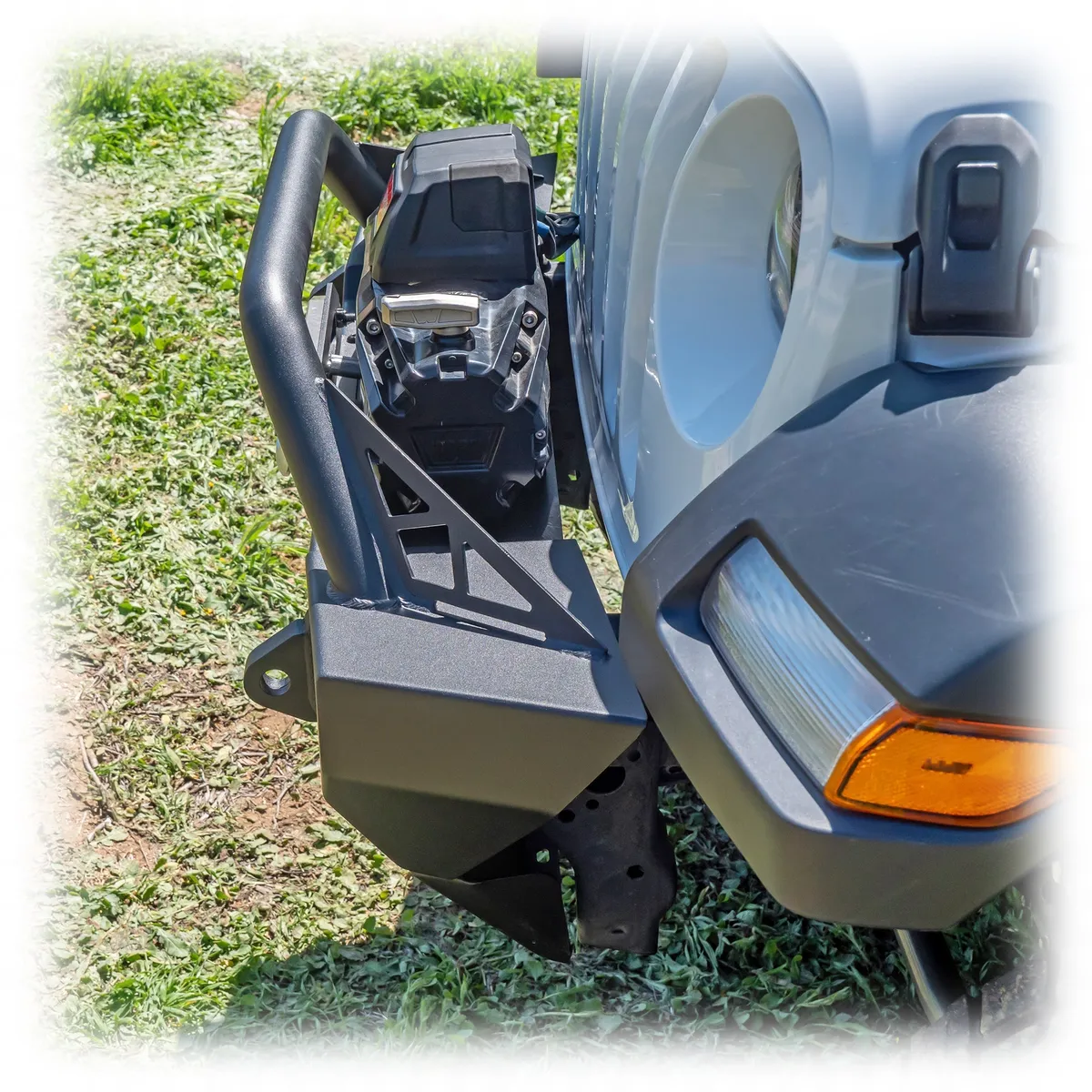 Jeep JK/JL/JT Front Bumper with Welded-On Bull Bar & Skid Plate | 2007–2025 product image